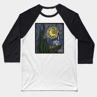 Starry night Baseball T-Shirt